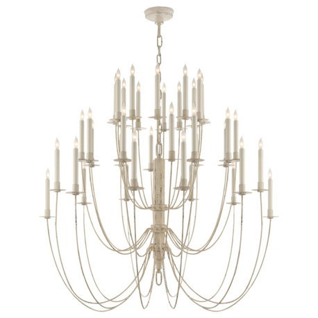 Erika Three-Tier Chandelier in Belgian White