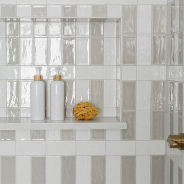Terrazzo Tides | Transitional Primary Bathroom