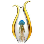 Dale Tiffany - Dale Tiffany AS17013 Jellyfish, 14" Handcrafted Art Glass Figurine - L.C. Tiffany was well known for taking inspirationJellyfish 14 Inch Ha Clear/Ocean Blue *UL Approved: YES Energy Star Qualified: n/a ADA Certified: n/a  *Number of Lights:   *Bulb Included:No *Bulb Type:No *Finish Type:Clear/Ocean Blue