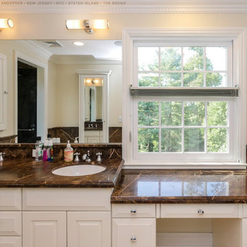 White Double Hung Window in Gorgeous Bathroom - Renewal by Andersen NJ / NYC