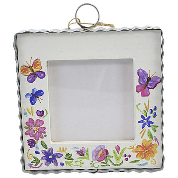 Round Top Collection Springtime Photo Frame Picture Flowers Butterflies S22054