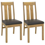 Bentley Designs - Turin Light Oak Slatted Chairs, Set of 2 - Turin Light Oak Slatted Chair Pair will add an indulgently warm feel to any room. With rustic oak veneers set in solid American oak frames in a rich oiled finish, Turin dining naturally embodies a casual and contemporary aesthetic.