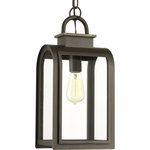 Progress Lighting - Refuge 1-Light Hanging Lantern - One-light hanging lantern in a Cape Cod-inspired frame pays homage to a classic nautical style. Light output and geometric forms offer visual interest to outdoor exteriors. Clear glass windows provides a beautiful effect when illuminated.