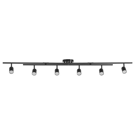 Wilma 6-Light Foldable Matte Black LED Integrated Track Lighting