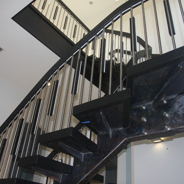 LED Balusters - Raw Metal Stringer