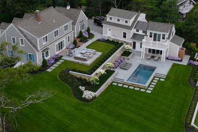 Example of a trendy garage design in Boston