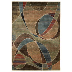 Persian Rugs 2305 Gray Modern Abstract Area Rug 4x5