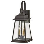 Hinkley - Hinkley Bainbridge 2945Oz Large Wall Mount Lantern, Oil Rubbed Bronze - Bainbridge seamlessly blends sophisticated traditional details with crisp modern elements. The sleek architectural lines amplify a robust, durable Oil Rubbed Bronze finish, which is complemented by an accent finish of Heritage Brass for a refined, polished presence. The generously scaled four sided beveled glass panels allow maximum illumination and enhance this versatile yet timeless look.
