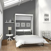 Bestar Edge 60" Modern Sturdy Wood Full Size Murphy Bed in White