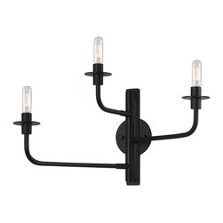 3 Light Sconce by Sonneman Atelier in Satin Black color - Lighting