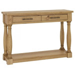 Bentley Designs - Westbury Rustic Oak Console Table - Westbury Rustic Oak Console Table is part of a versatile and stylish dining range beautifully crafted in Rustic Oak. The range offers a variety of tables, chairs and cabinets, featuring bespoke handles, classically styled turned legs and Blum soft-closing drawer runners.