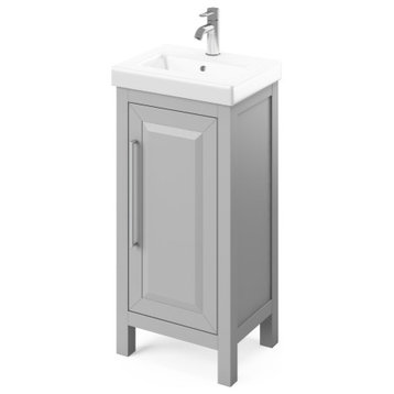 Jeffrey Alexander Cade Modern 18" Grey Single Vessel Sink Vanity