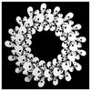 Cardboard Skull Wreath, White