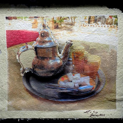 Tea in Merzouga Morocco - Mixed Media Art