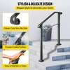 Handrails for Outdoor Steps Wrought Iron Stair Railing Black Handrails, For 2-3 Steps