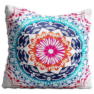Colorful Bohemian Mandala Throw Pillow Case