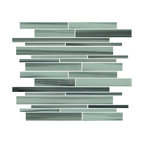 Elida Ceramica Recycled Mosaic Artic Green Glass Wall Tile ...