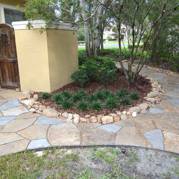 Front-to-back yard stone pathway