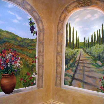 Tuscany Trompe L'oeil Mural