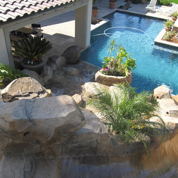 Rock waterfall/slide