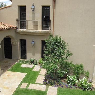 Patio layout showcasing our unique stone elements in architectural settings.