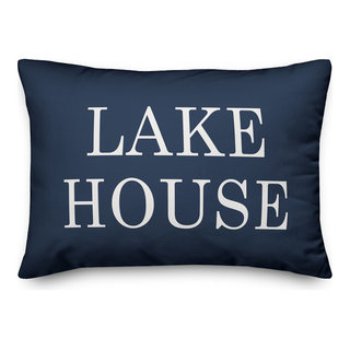 Lake House Outdoor Lumbar Pillow - Contemporary - Outdoor Cushions And  Pillows - by Designs Direct | Houzz