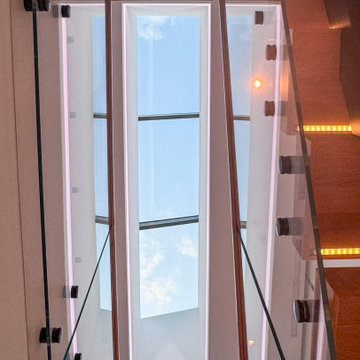 Project #126 | Contemporary Staircases with Integrated LEDs & Glass Railing