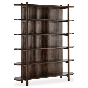 Redford 81" Mango Wood Mid-Century Modern Bookcase