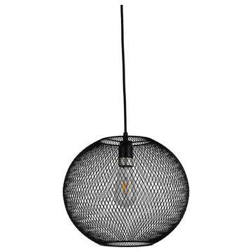 Esporre 1 Light Pendant, Black, 14"x14"