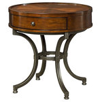 Hammary - Barrow Round End Table by Hammary, Rich Amber - Product Options: