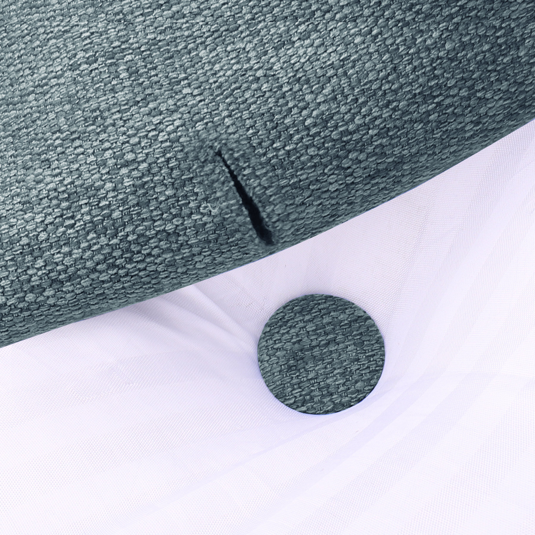 Bed Rest Reading Wedge Pillow for Headboard Daybed Dorm Light Gray Linen Blend, 39x20x8
