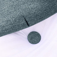 Bed Rest Reading Wedge Pillow for Headboard Daybed Dorm Light Gray Linen Blend, 39x20x8
