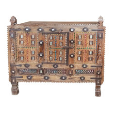 Consigned Antique Indian Damchiya Rustic Sideboard Tribal Chest
