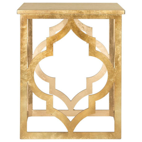 Milo Trellis Gold Leaf End Table