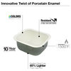 Houzer PCB-1750 Porcela 15-3/5" Single Basin Undermount Porcelain - Espresso