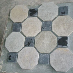 Bathroom stone floor tiles (Mediterranean Style) - Tile