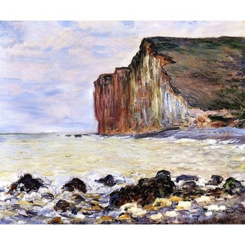 Claude Oscar Monet Cliffs of Les Petites-Dalles 20"x25" Premium Canvas Print