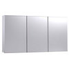 Tri-View Medicine Cabinet, 60"x36", Stainless Steel Trim, Partially Recessed