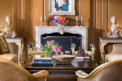 Living room - mediterranean living room idea in Los Angeles
