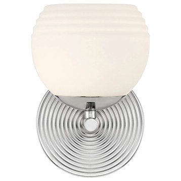 Designers Fountain D251H-WS Moon Breeze 9" Tall Wall Sconce - Polished Nickel