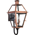 Quoizel - Quoizel RO8311AC Two Light Outdoor Wall Lantern, Aged Copper Finish - From the Charleston Copper Lantern Collection this piece gives you the historic look of gas lighting but without the hassle of a propane feed. It is all electric solid copper and hand riveted giving your home the romantic reproduction style of antique gas lights still popular today on many of the charming homes in New Orleans and Charleston. Bulbs Not Included, Number of Bulbs: 2, Max Wattage: 60.00, Bulb Type: n/a, Power Source: Hardwired