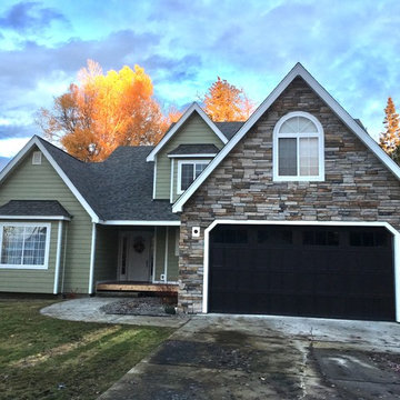 Hayden, ID exterior remodel with James Hardie Siding and Cultured Stone