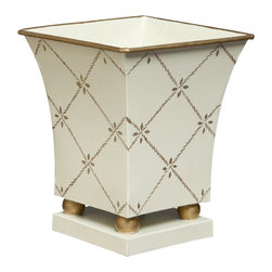 Rope Trellis Square Cachepots - Indoor Pots And Planters