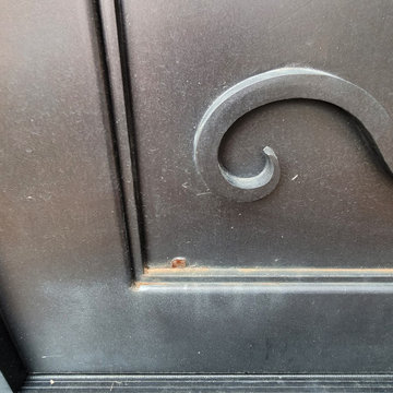 Exterior Metal Entry Doors and Porch Lights