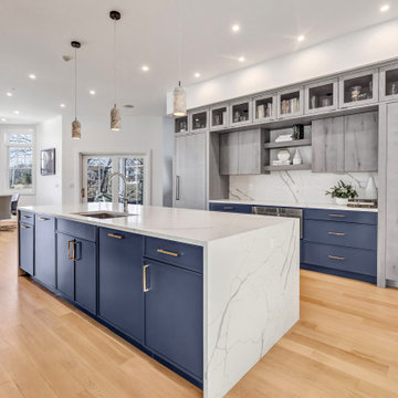 Euro Sawn Oak Contemporary Kitchen