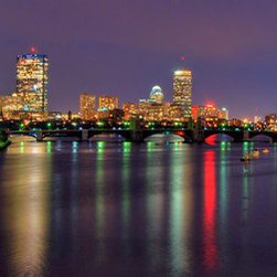Boston Harbor Nights-Panoramic - Artwork