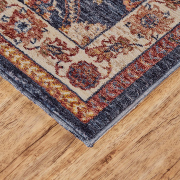 Moberly Area Rug - Blue/Rust