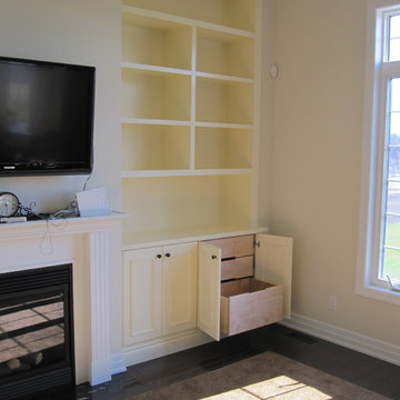 Lacquered Bookcases with toy storage