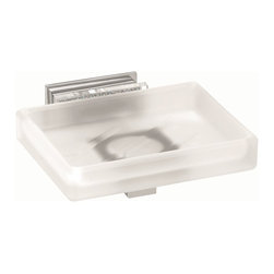 Secret Bath - Secret Bath. Alexa Wall Soap Dish Holder, Silver Swarovski Crystals - Soap Dishes & Holders