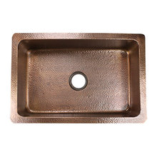 hammered copper sink